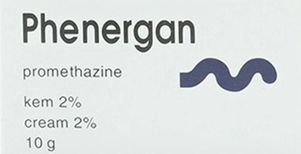 Phenergan cream for skin itching, superficial burns, insect stings 